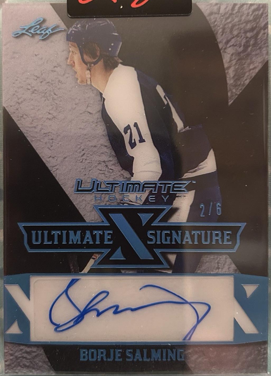 Borje Salming #UXS-BS1 2023 Leaf Ultimate X Signature Hockey