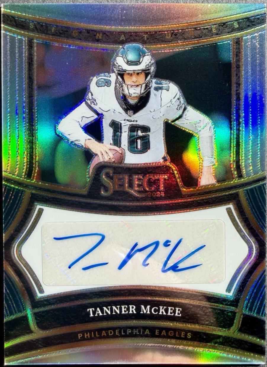 Tanner McKee #SP-TME 2024 Panini Select Signatures Prizm Football