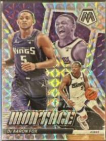 De'Aaron Fox #1 Basketball Cards 2023 Panini Mosaic Montage