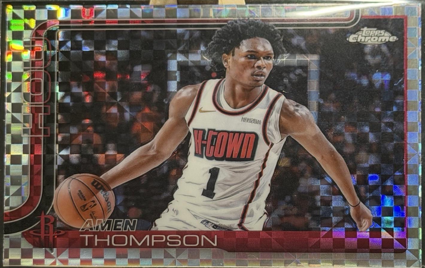 2025 Topps Chrome Amen Thompson [X-Fractor] #17 card