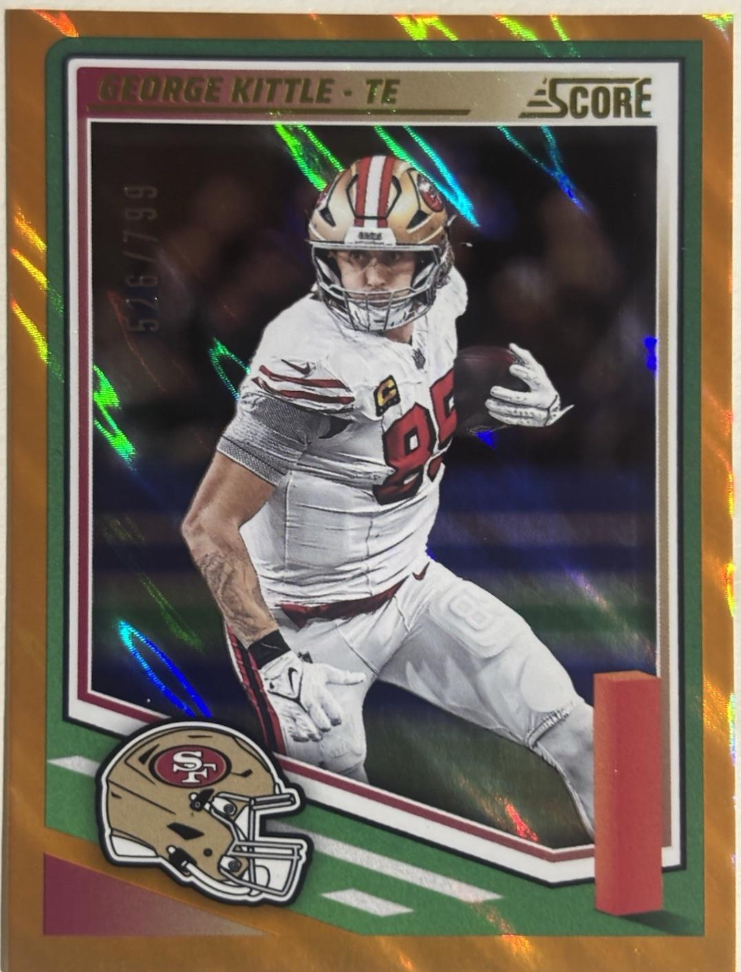 George Kittle [Lava] #168 Prices | 2025 Panini Score | Football Cards