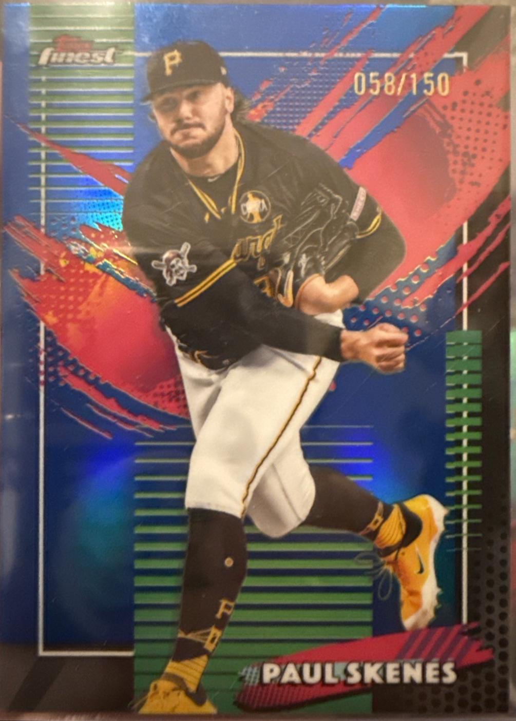 2026 Topps Finest Paul Skenes [Blue Refractor] #210 card