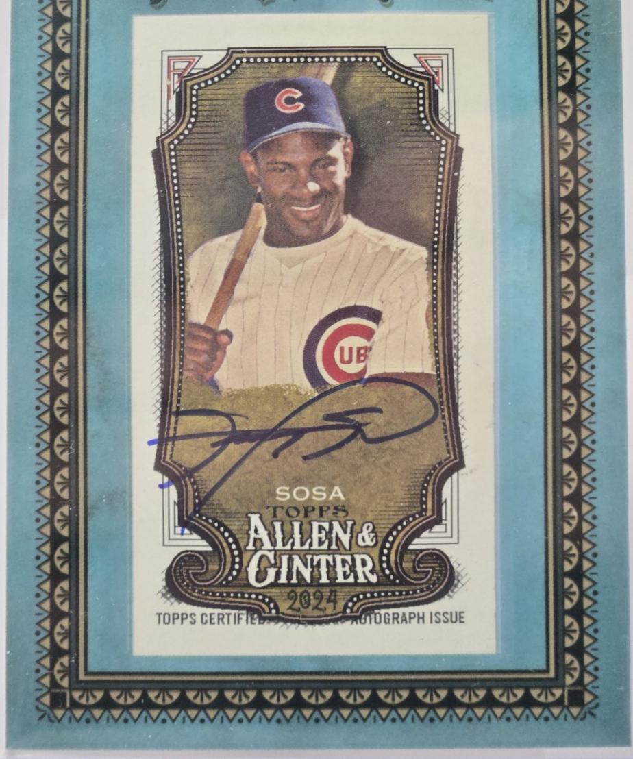 Sammy Sosa #MA-SSO 2024 Topps Allen & Ginter Mini Baseball Autograph