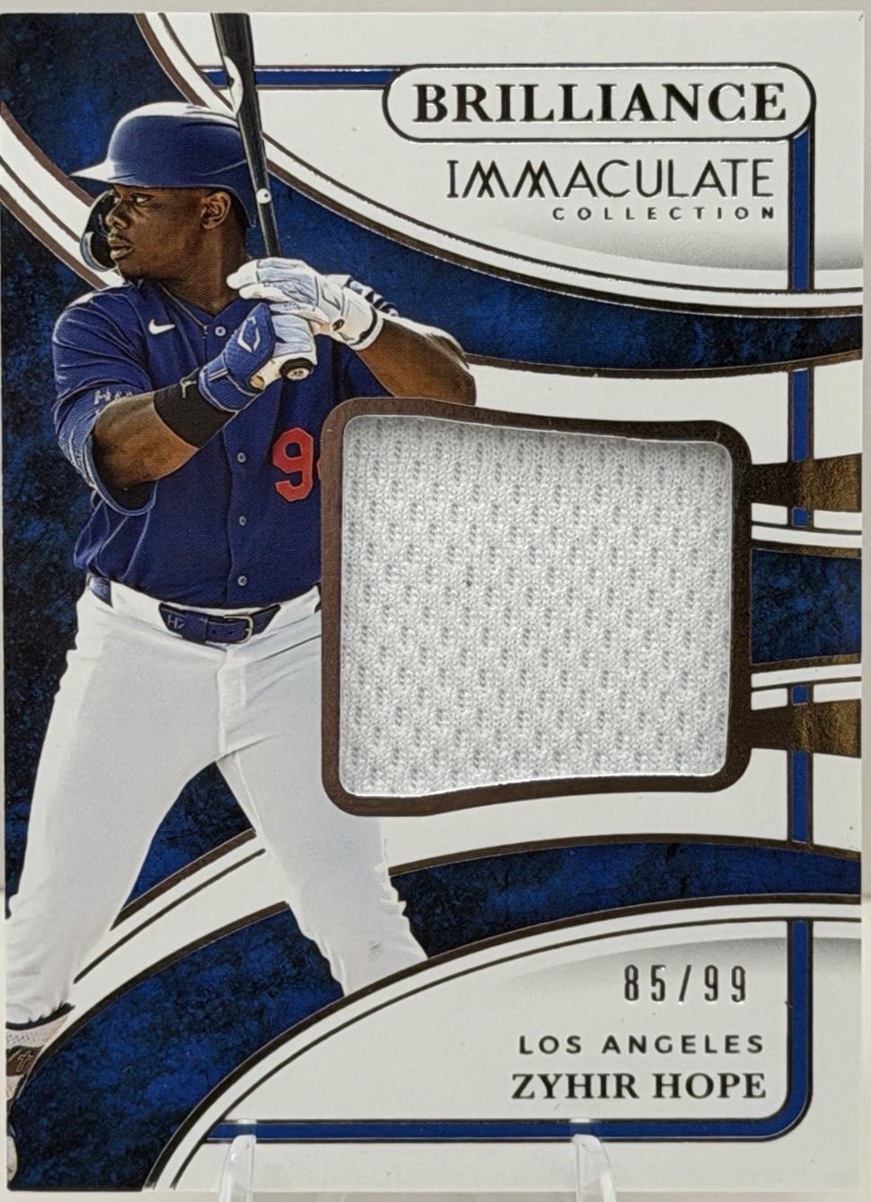 Zyhir Hope #9 2026 Panini Immaculate Brilliance Memorabilia Baseball
