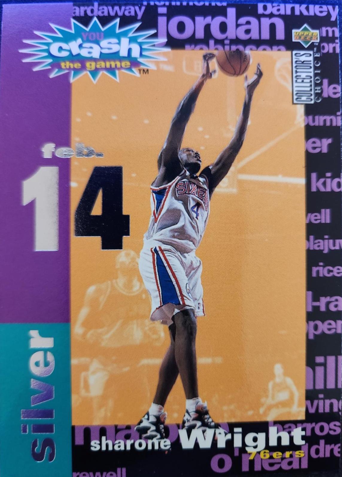 Sharone Wright #C18 Basketball Cards 1995 Collector's Choice International Crash the Game