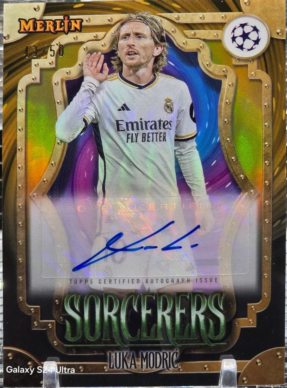 Luka Modric #SA-LU 2023 Topps Merlin UEFA Sorcerers Autograph