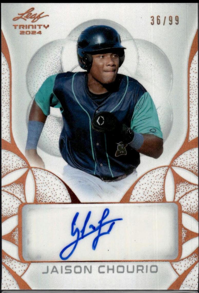 Jaison Chourio #BA-JC2 2024 Leaf Trinity Autograph Baseball
