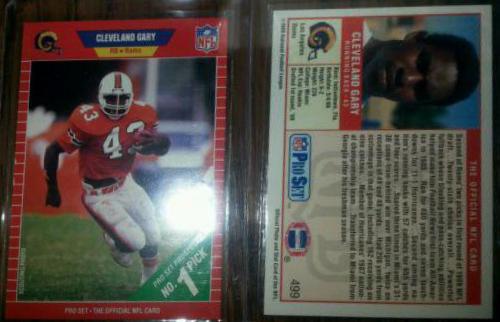 Cleveland Gary #499 Football Cards 1989 Pro Set