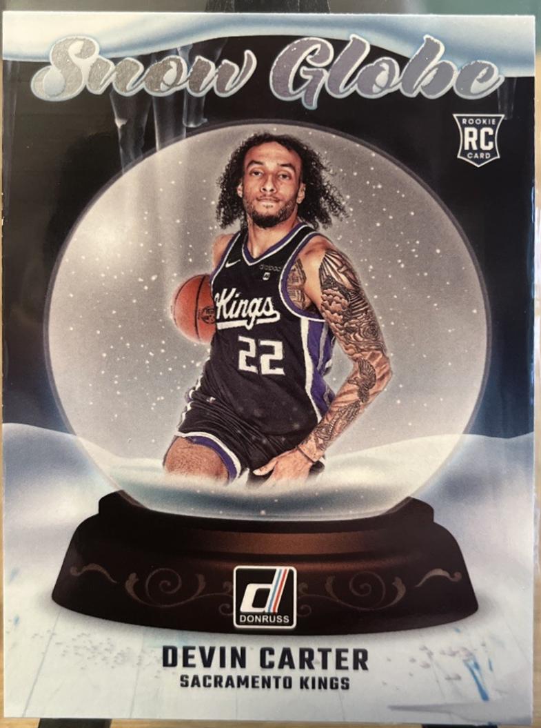 Devin Carter #33 Basketball Cards 2024 Panini Donruss Snow Globe