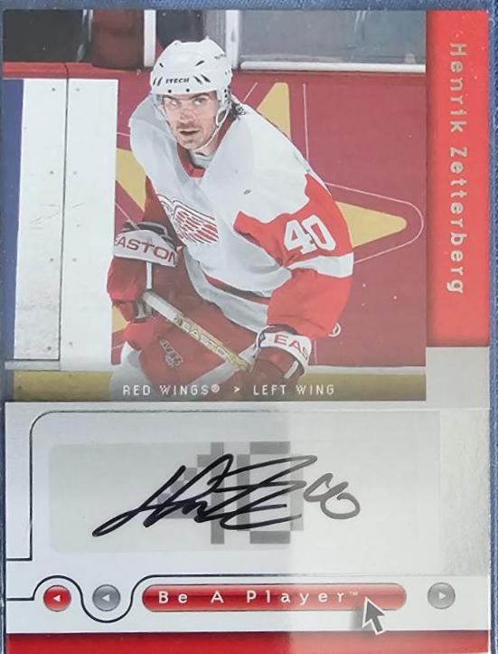 Henrik Zetterberg #HZ Hockey Cards 2005 Upper Deck Be A Player SP Signatures