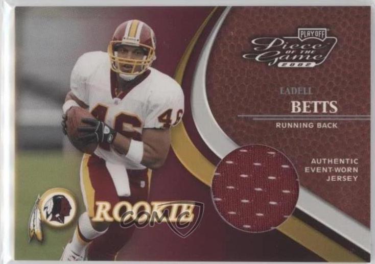 Ladell Betts #106 2002 Playoff Piece Of The Game Football