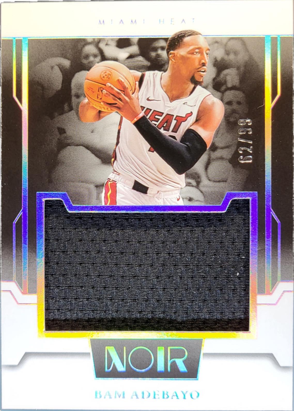 Bam Adebayo #JM-BAM Basketball Cards 2023 Panini Noir Jumbo Material