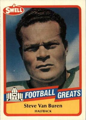 Steve Van Buren #28 Football Cards 1989 Swell Greats