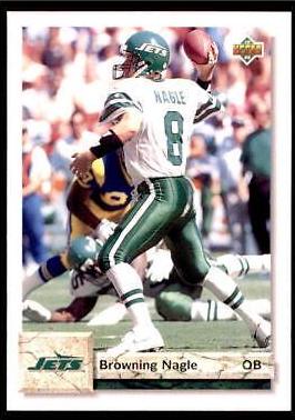 Browning Nagle #596 Football Cards 1992 Upper Deck