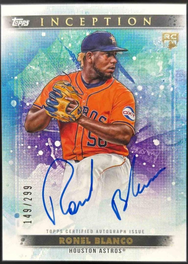 Ronel Blanco #BRES-RB 2024 Topps Inception Baseball Rookie And Emerging Star Autographs