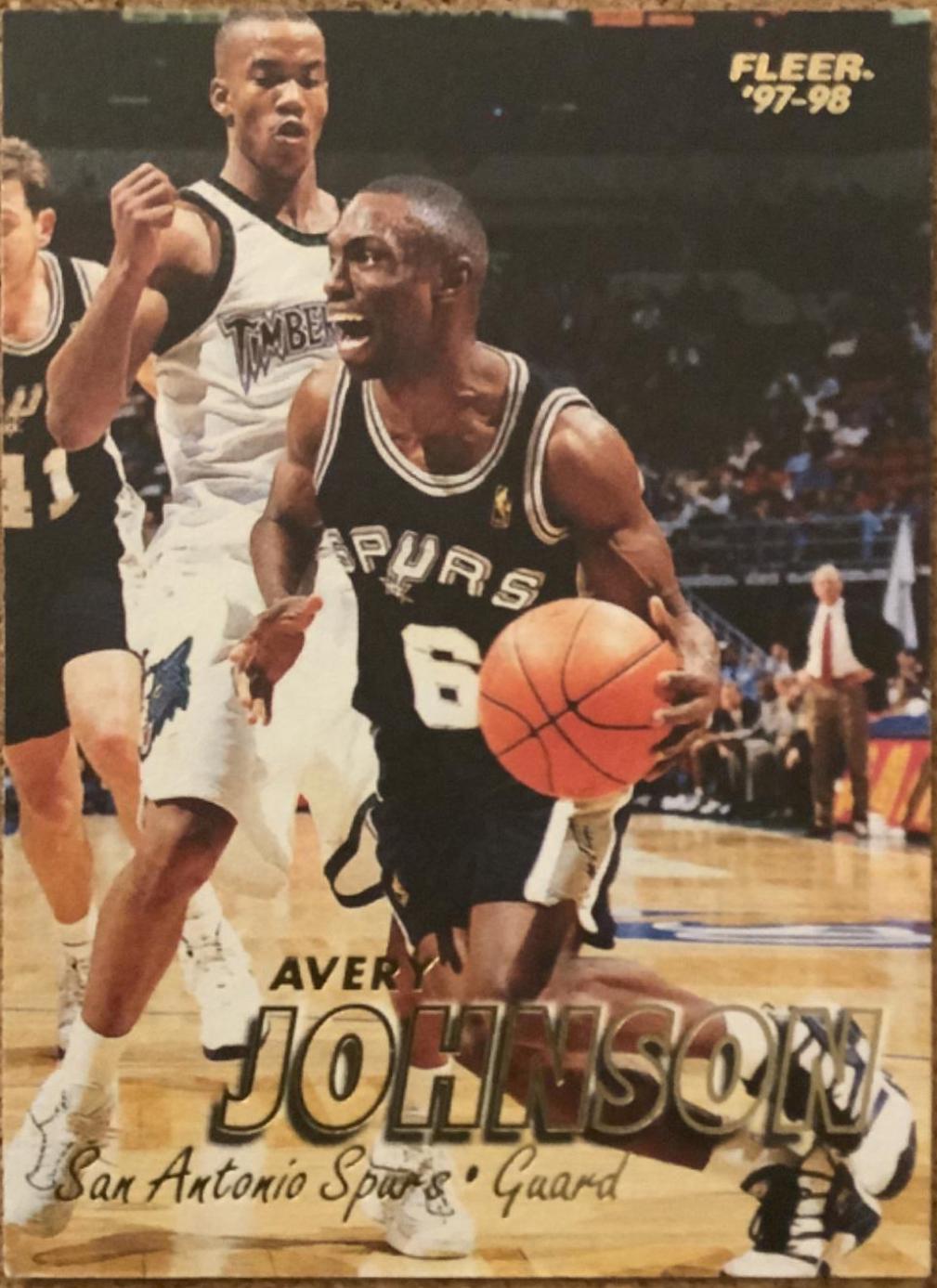 Avery Johnson #6 Basketball Cards 1997 Fleer