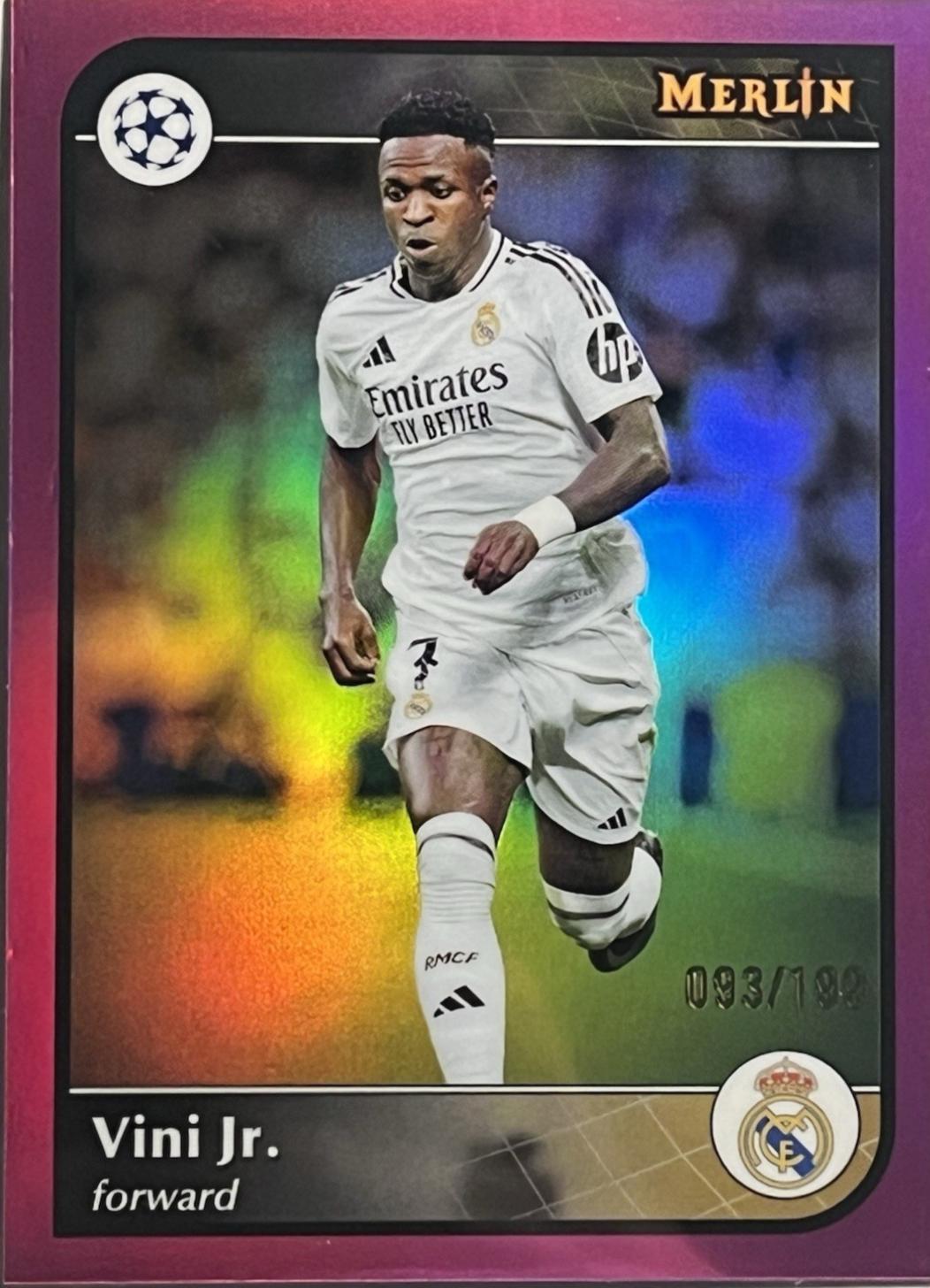 Vini Jr. [Pink Refractor] #77 Prices | 2024 Topps Merlin UEFA | Soccer ...