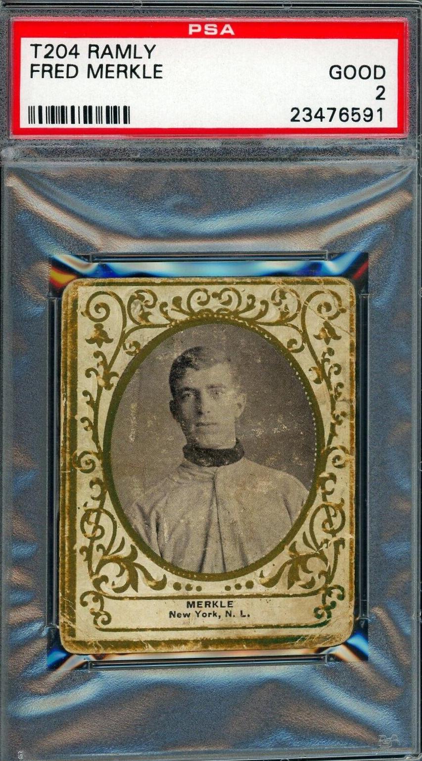 Fred Merkle Baseball Cards 1909 T204 Ramly