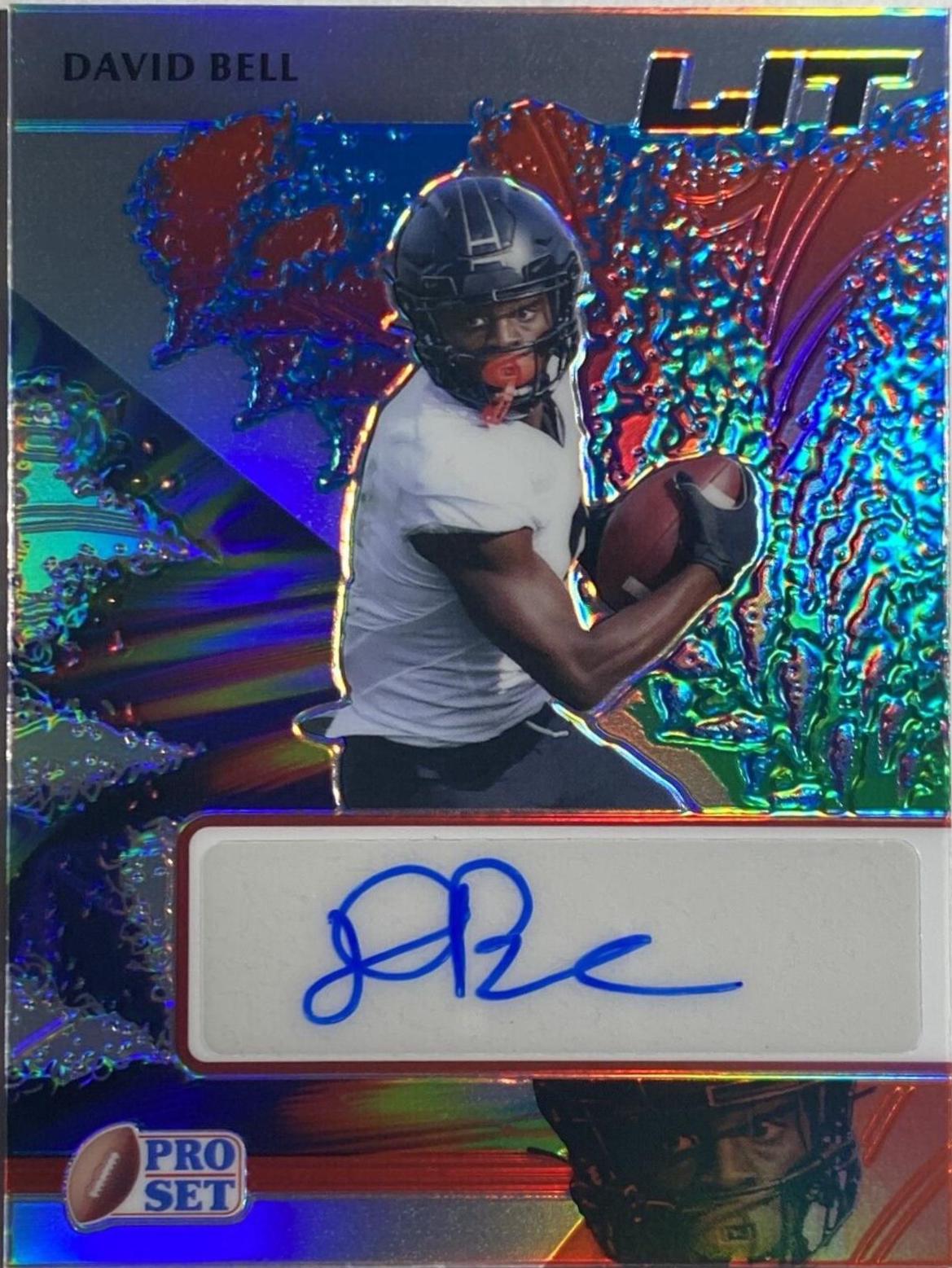 David Bell #L-DB1 Football Cards 2022 Pro Set Metal Lit Autographs