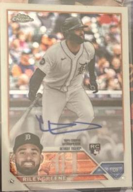 Riley Greene #RA-RG Baseball Cards 2023 Topps Chrome Rookie Autographs