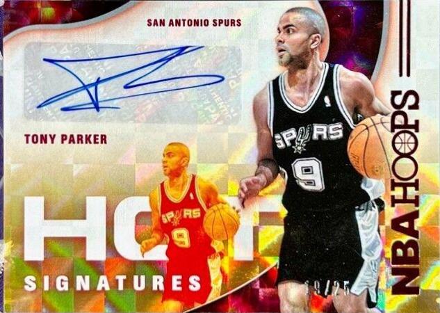 Tony Parker #HS-TPK Basketball Cards 2021 Panini Hoops Hot Signatures