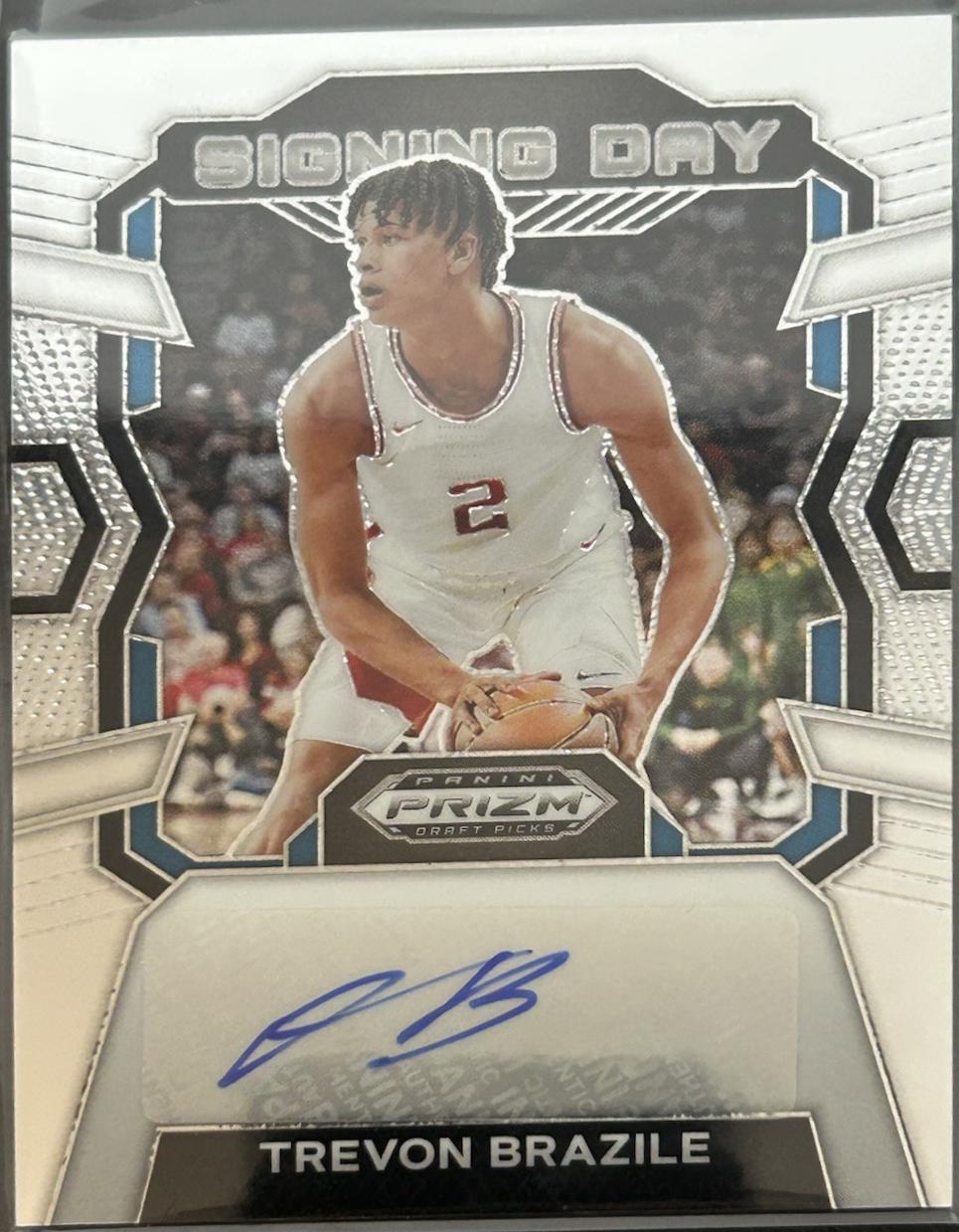 Trevon Brazile #SD-BRZ Basketball Cards 2024 Panini Prizm Draft Picks Signing Day