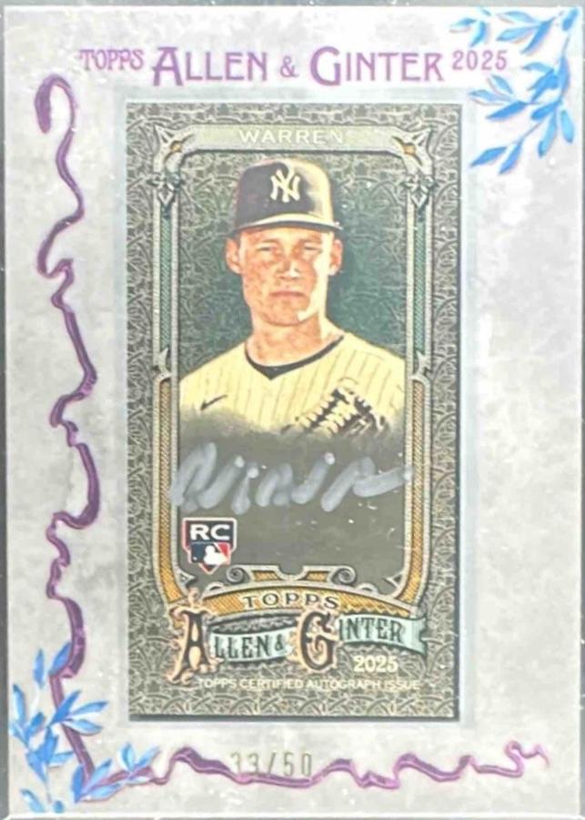Will Warren #MA-WWA 2025 Topps Allen & Ginter X Mini Baseball Autographs
