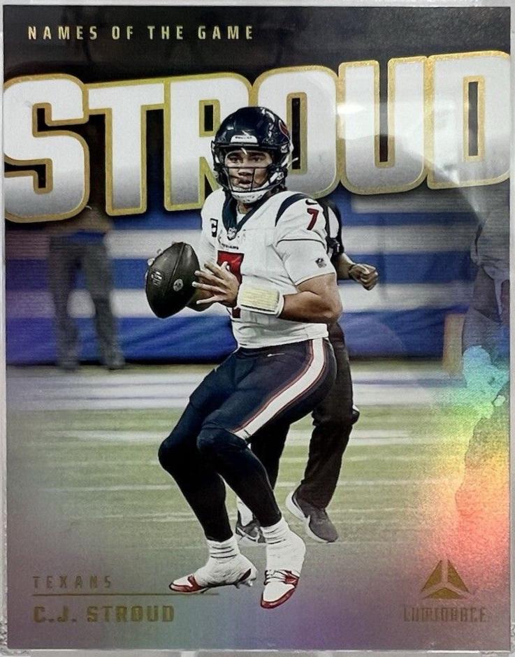 C.J. Stroud #NG-CSD Football Cards 2024 Panini Luminance Names of the Game