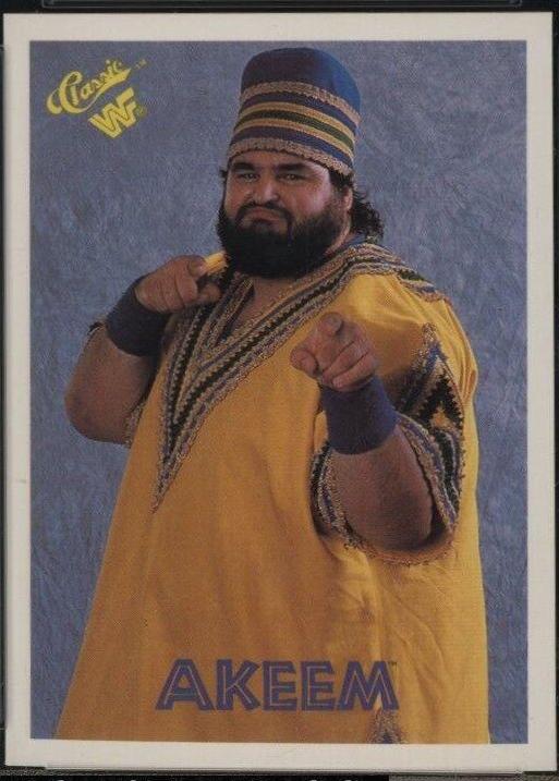 Akeem #25 Wrestling Cards 1990 Classic WWF