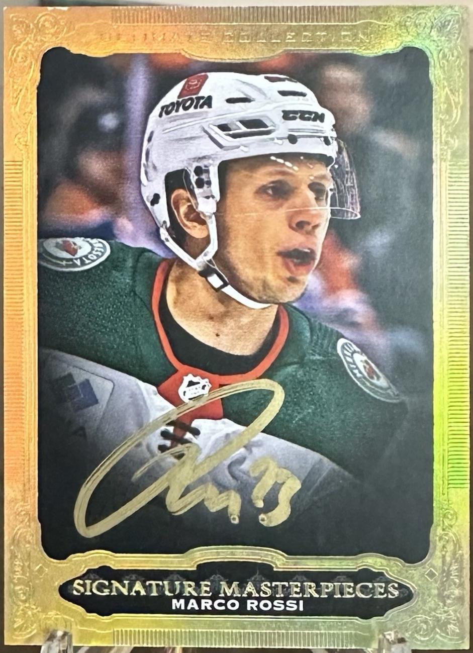 Marco Rossi #USM-MR Hockey Cards 2023 Upper Deck Ultimate Collection Signature Masterpieces
