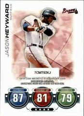 Jason Heyward [Code Card] Baseball Cards 2010 Topps Attax Prices