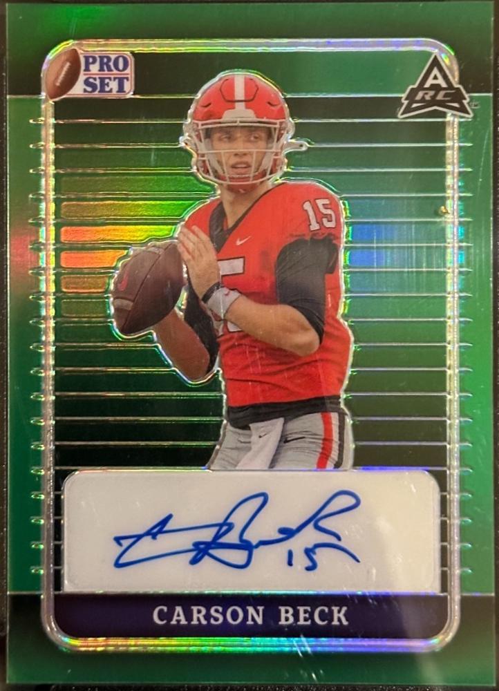 Carson Beck #PA-CB1 2023 Pro Set Metal Autograph Football