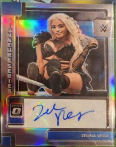 Zelina Vega #6 Wrestling Cards 2023 Panini Chronicles WWE Donruss Optic Signature Series