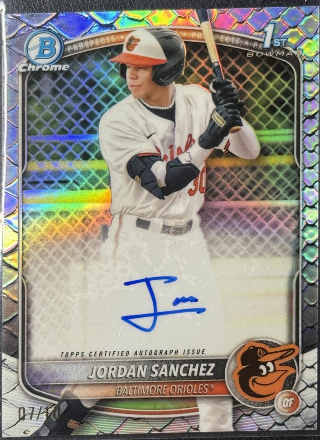 Jordan Sanchez [Reptilian Black Refractor] #CPA-JOS