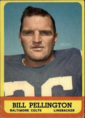 Bill Pellington #10 Football Cards 1963 Topps