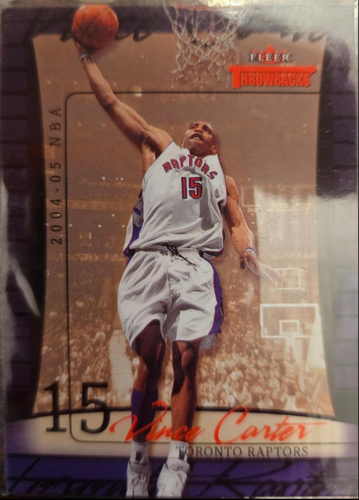 Vince Carter #58 Basketball Cards 2004 Fleer Throwbacks