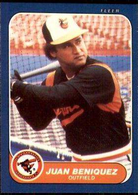 Juan Beniquez #U-13 Baseball Cards 1986 Fleer Update