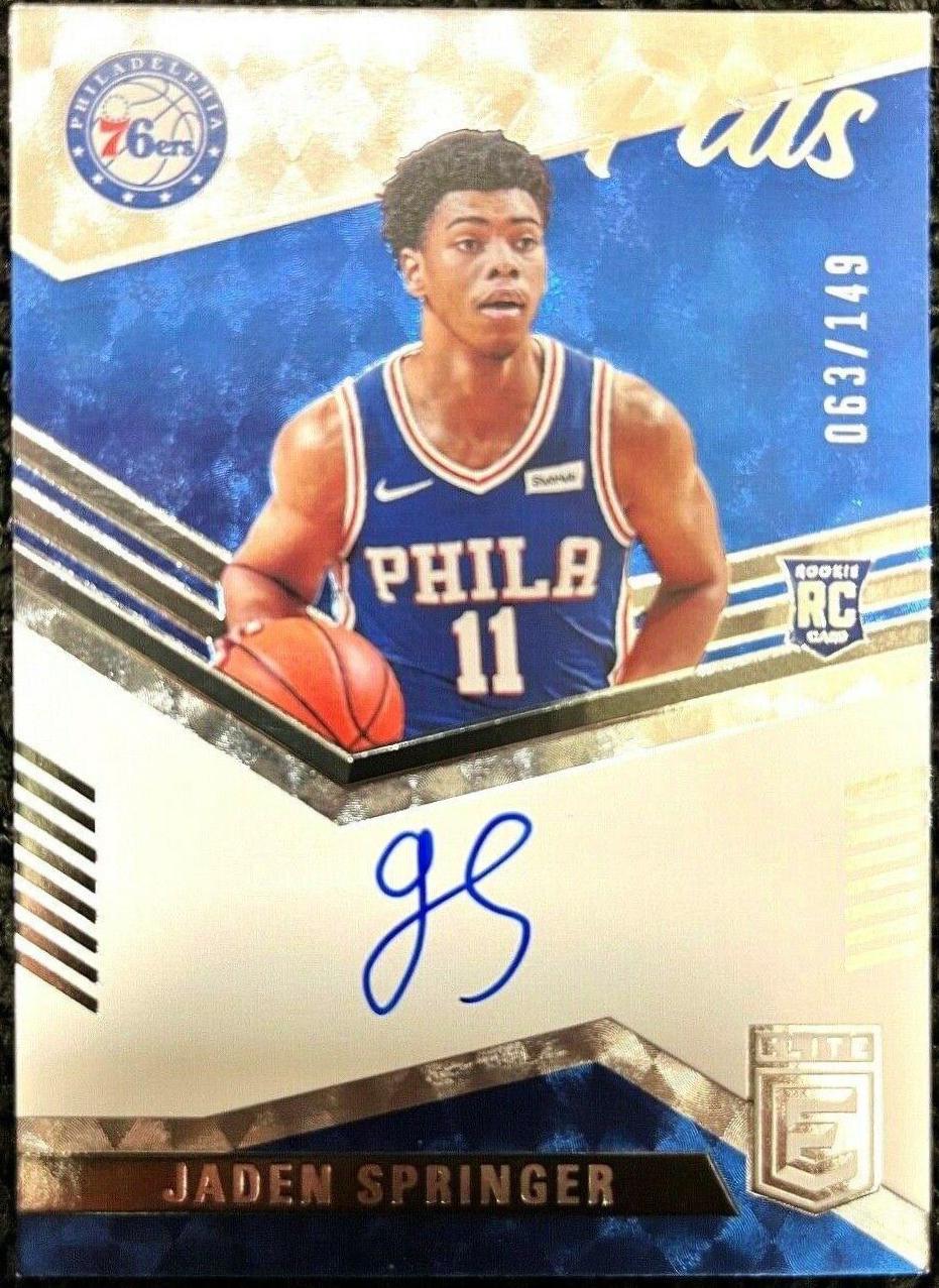 Jaden Springer #PP-JSP Basketball Cards 2021 Panini Donruss Elite Pen Pals