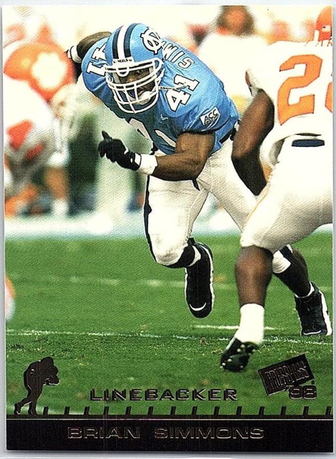 Brian Simmons #10 1998 Press Pass Football