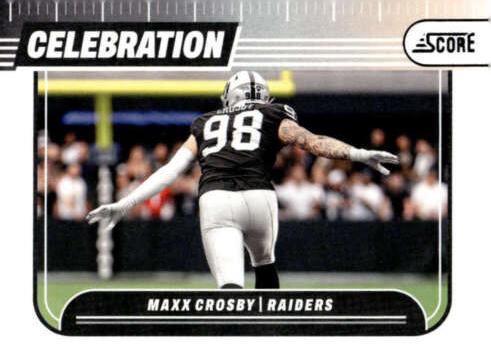 Maxx Crosby #C-MCY Football Cards 2024 Panini Score Celebration