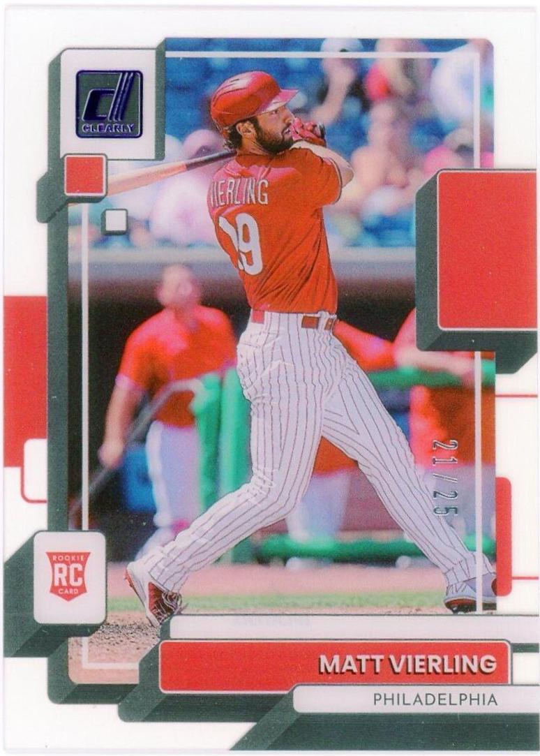 Matt Vierling #8 Baseball Cards 2022 Panini Chronicles Clearly Donruss