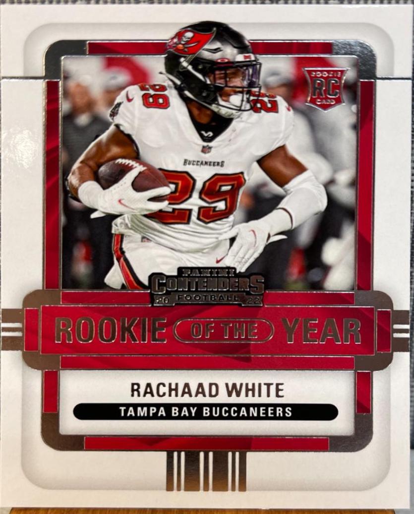 Rachaad White #ROY-RWH Football Cards 2022 Panini Contenders Rookie of the Year