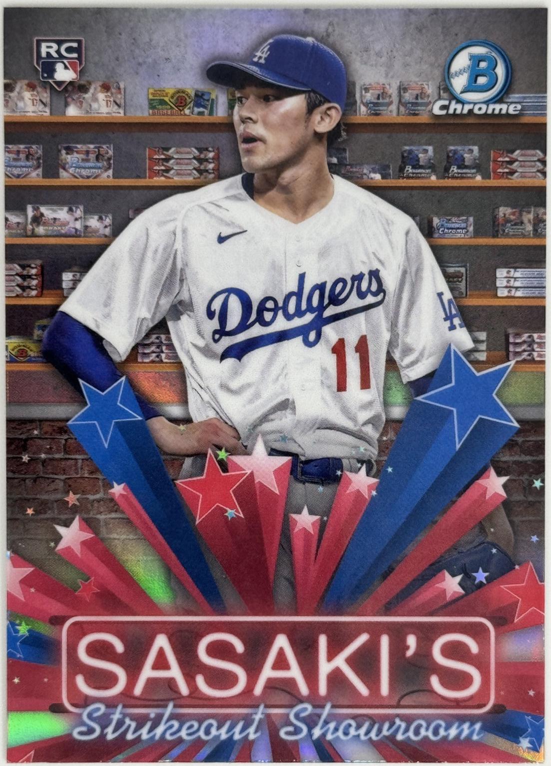 Roki Sasaki #HS-9 Baseball Cards 2025 Bowman Hobby Stars