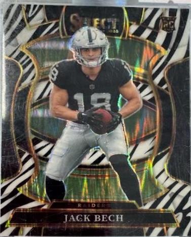 2025 Panini Select Jack Bech [Zebra Prizm Shock] #6 card