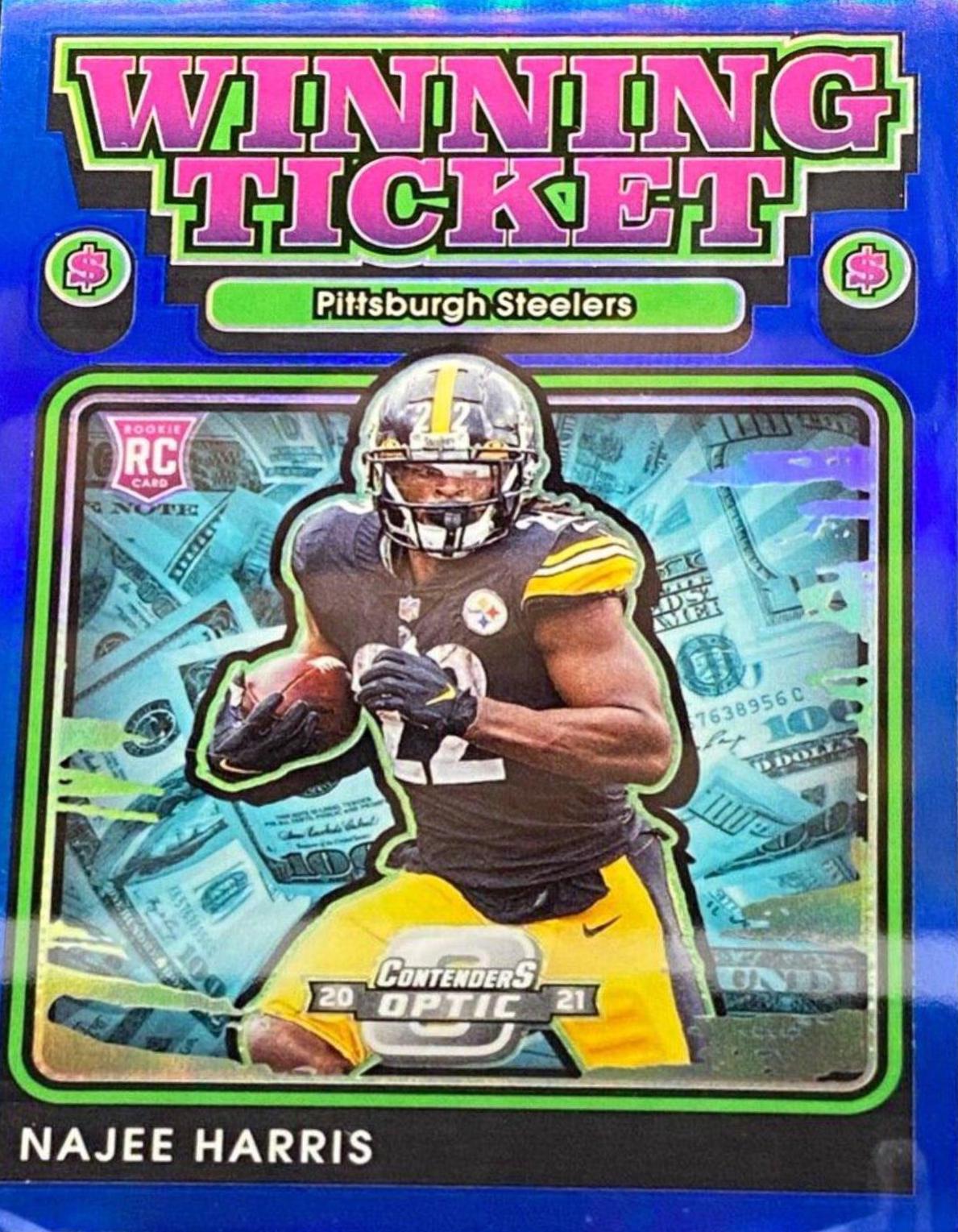 Najee Harris #WT24 2021 Panini Contenders Optic Football Winning Tickets