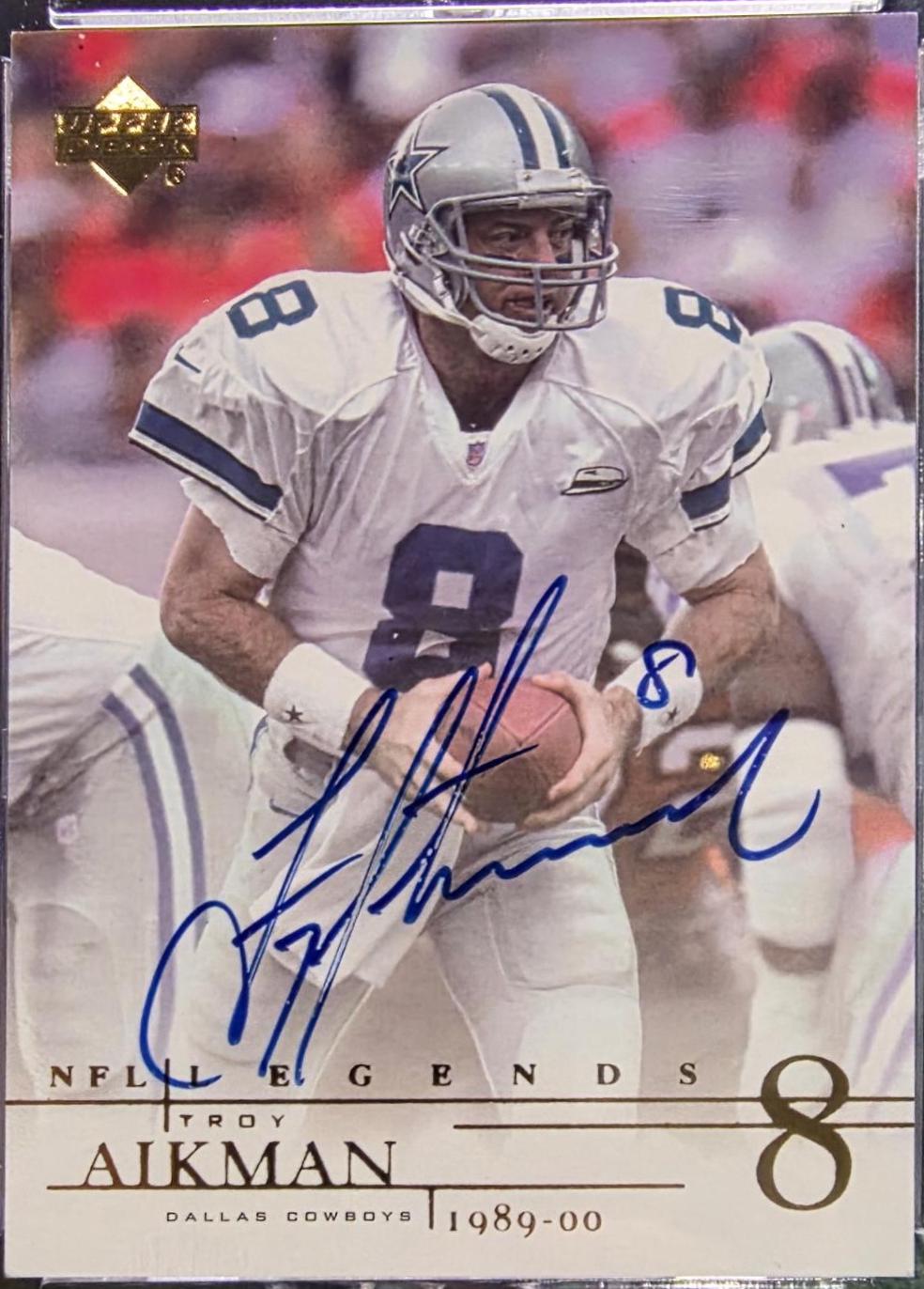 Troy Aikman #TA 2001 Upper Deck Legends Autographs Football