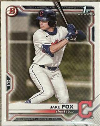 Jake Fox #BD-102 Baseball Cards 2021 Bowman Draft