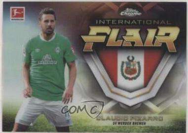 Claudio Pizarro #IF-11 Soccer Cards 2019 Topps Chrome Bundesliga International Flair