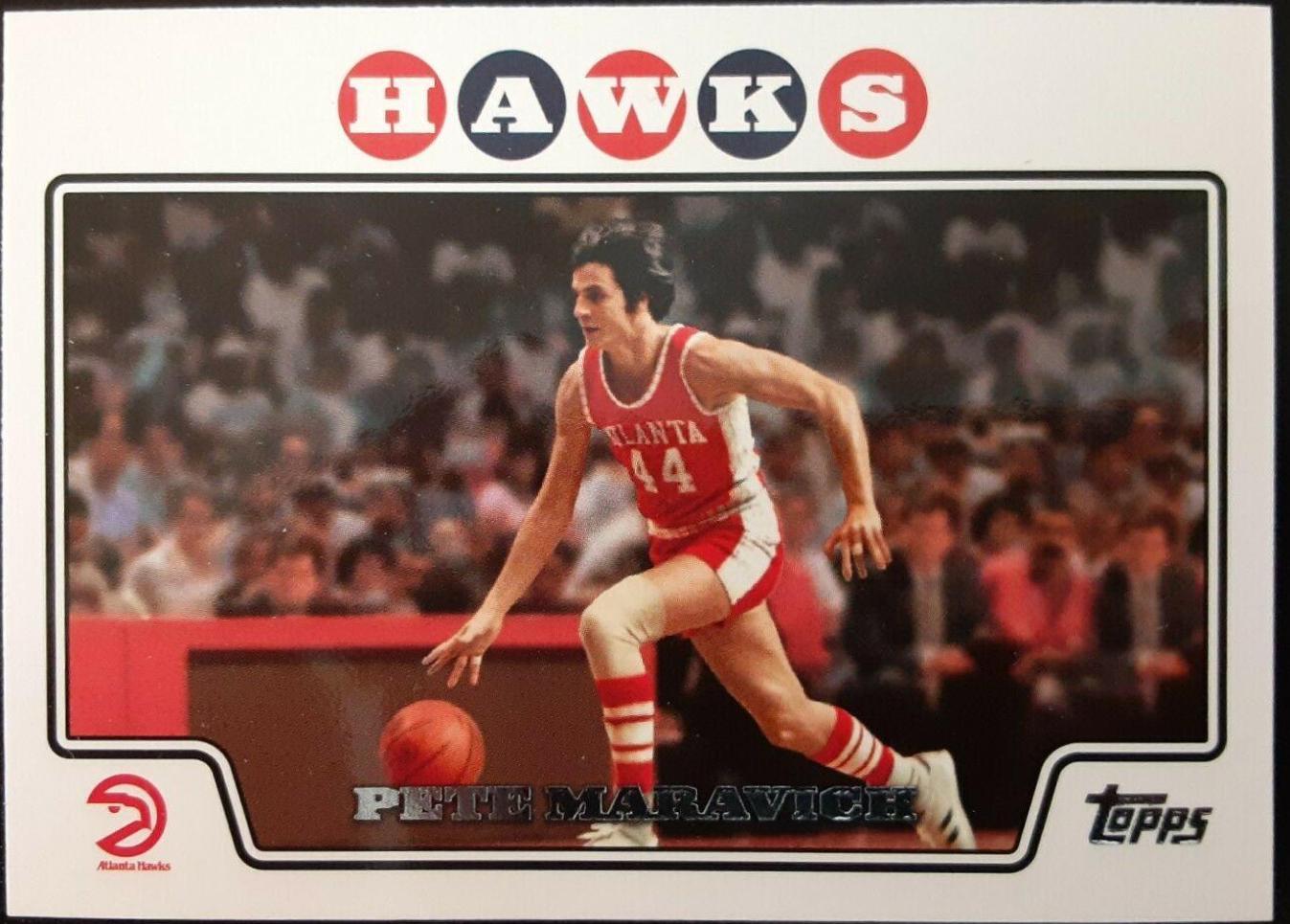 Pete Maravich #190 Basketball Cards 2008 Topps