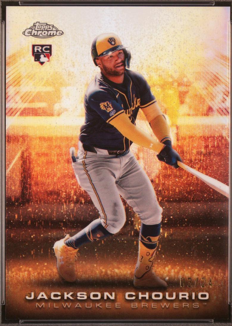 Jackson Chourio #GS-19 Baseball Cards 2024 Topps Gilded Collection Gold Storm